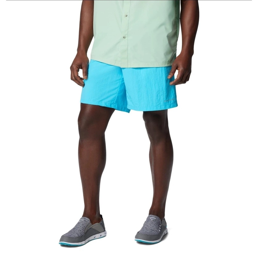 Columbia PFG Backcast III Mens Water Shorts XL Atoll Blue Fishing Swim Quick Dry